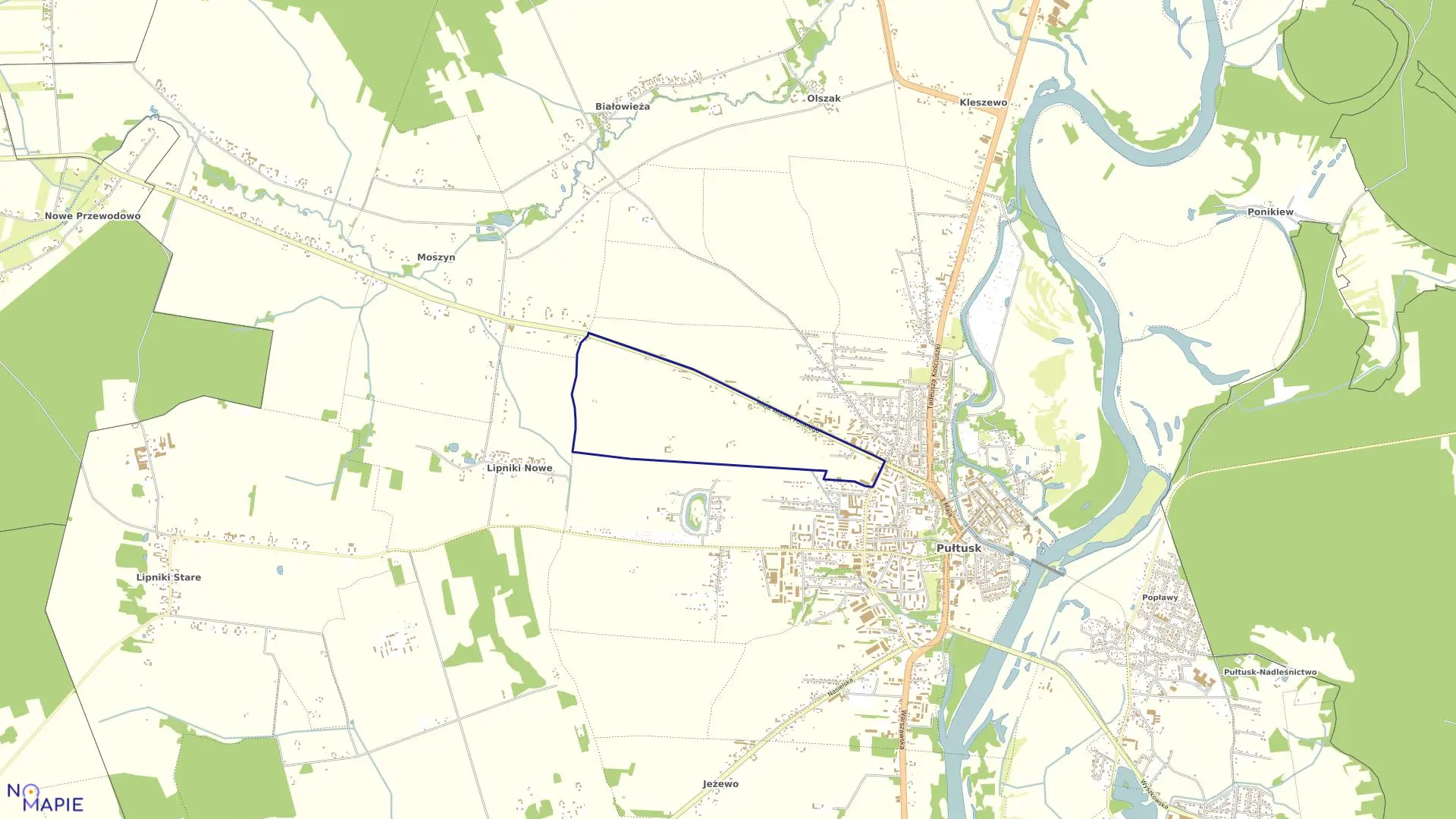 Mapa obrębu PUŁTUSK-11 w gminie Pułtusk