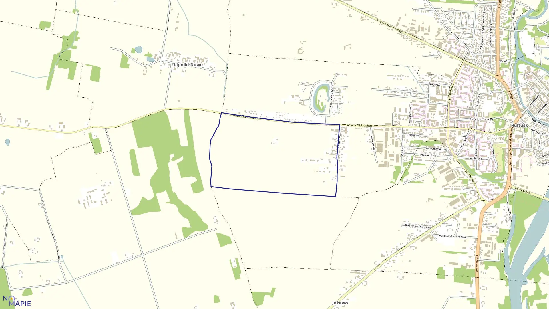 Mapa obrębu PUŁTUSK-16 w gminie Pułtusk