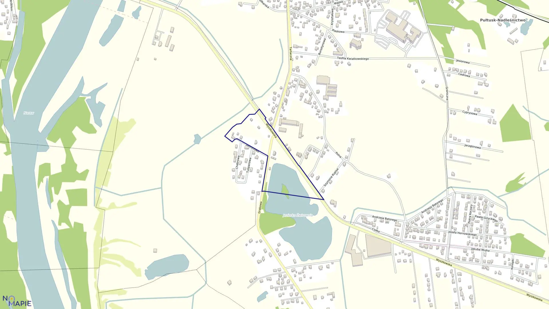 Mapa obrębu PUŁTUSK-27 w gminie Pułtusk