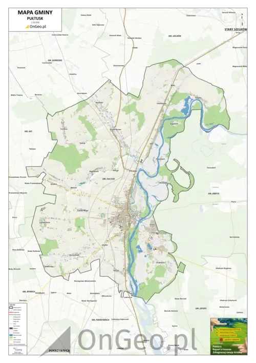 Mapa gminy Pułtusk